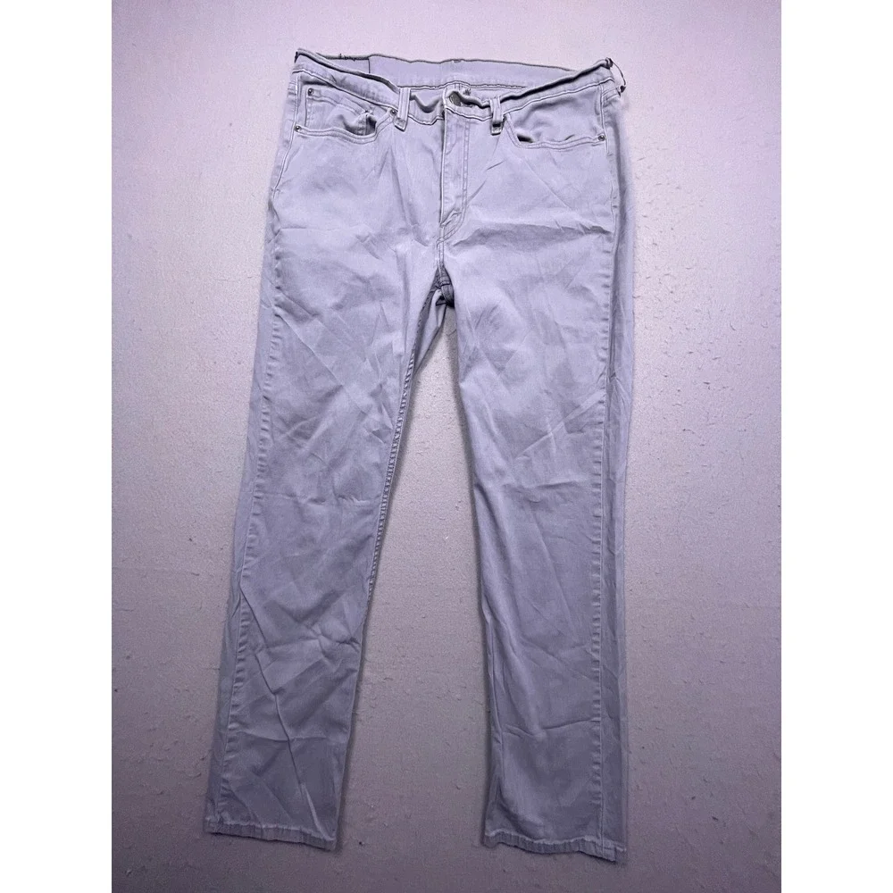 Levi's 514 Straight Fit Cotton Blend Light Gray W36 L34 Mens